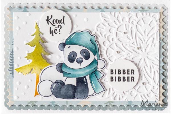 Marianne Design - Stempel & Stanzschbalone "Snow Panda" Clear Stamps & Dies