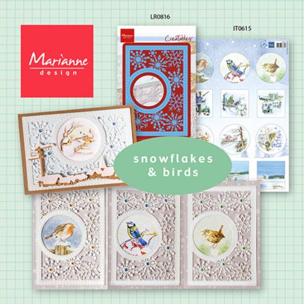 Marianne Design - Präge- und Stanzschablone "Rectangle Snowflakes" Creatables Dies