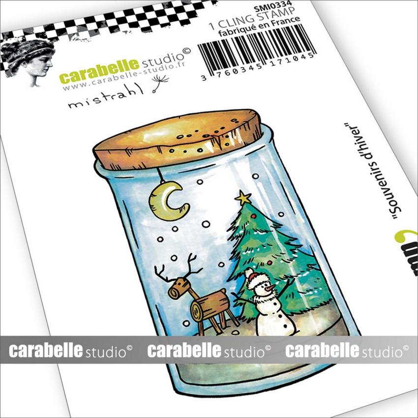 Carabelle Studio - Gummistempel "Souvenirs d’hiver" Cling Stamp