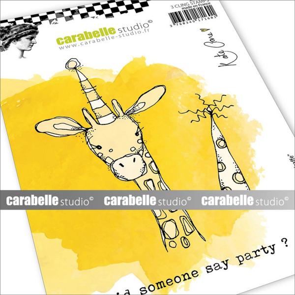 Carabelle Studio - Gummistempelset "Party Giraffe" Cling Stamp