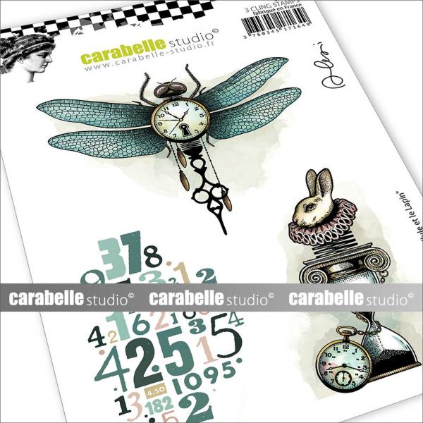 Carabelle Studio - Gummistempelset "La Libellule Et Le Lapin " Cling Stamp