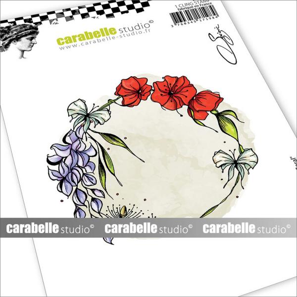 Carabelle Studio - Gummistempel "Cercle Floral" Cling Stamp