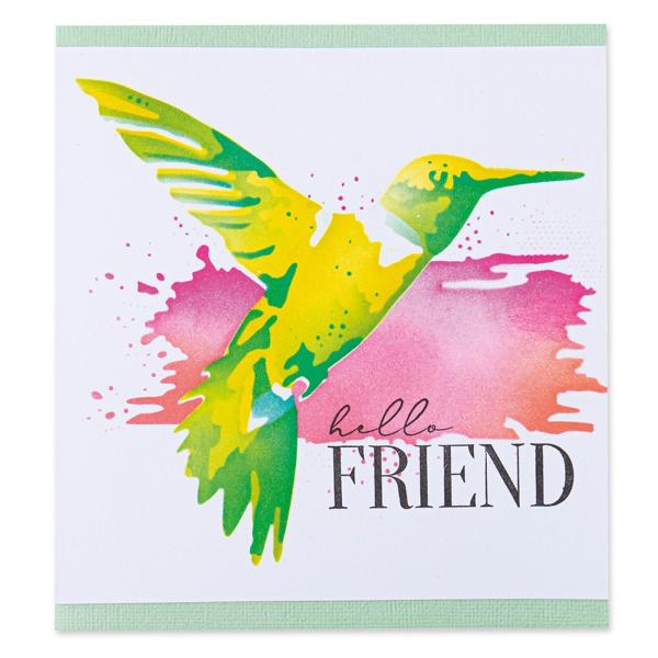 Sizzix - Schablone "Hummingbird" Layered Stencil Design by Olivia Rose