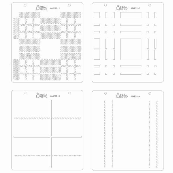 Sizzix - Schablone "Tartan" Layered Stencil