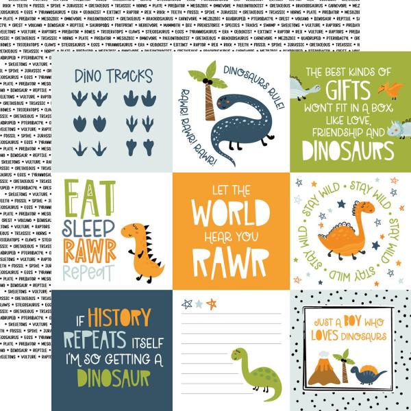 Echo Park - Designpapier "Dino-Mite" Collection Kit 12x12 Inch - 12 Bogen