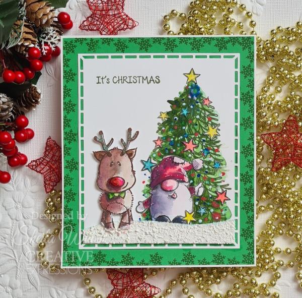 Woodware - Stempelset "Mini Rudolph" Clear Stamps 