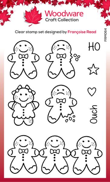 Woodware - Stempelset "Tiny Gingerbread Man" Clear Stamps 