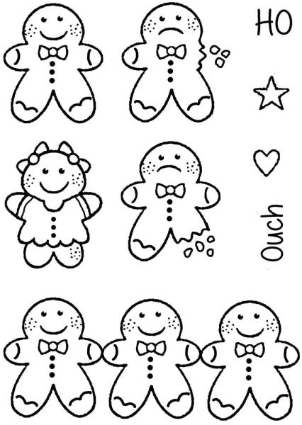 Woodware - Stempelset "Tiny Gingerbread Man" Clear Stamps 