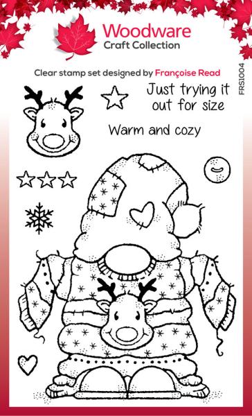 Woodware - Stempelset "Cozy Gnome Jumper" Clear Stamps 