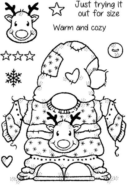 Woodware - Stempelset "Cozy Gnome Jumper" Clear Stamps 