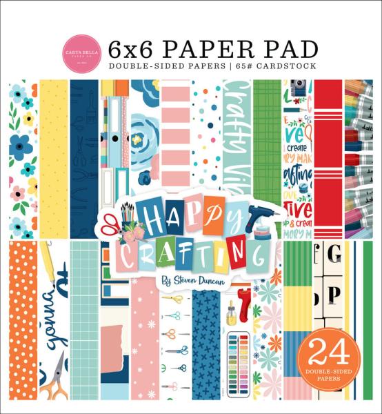 Carta Bella - Designpapier "Happy Crafting" Paper Pad 6x6 Inch - 24 Bogen