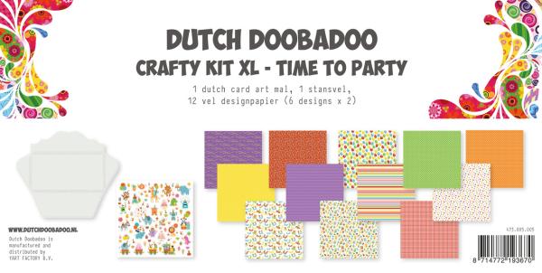 Dutch Doobadoo - Papier Kit "Time to Party" Crafty Kit - 12 Bogen