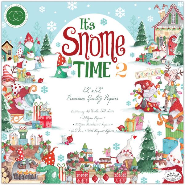 Craft Consortium - Designpapier "It's Snome Time 2" Paper Pad 12x12 Inch - 40 Bogen