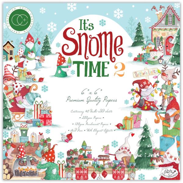 Craft Consortium - Designpapier "It's Snome Time 2" Paper Pad 6x6 Inch - 40 Bogen