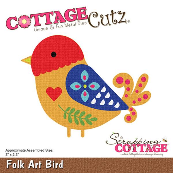 Scrapping Cottage - Stanzschablone "Folk Art Bird" Dies