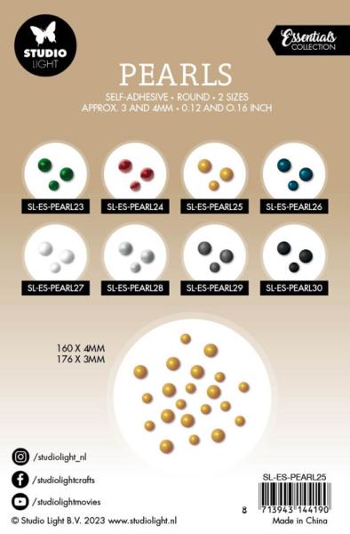 Studio Light - Self-Adhesive Pearls "Gold" selbstklebende Halbperlen 