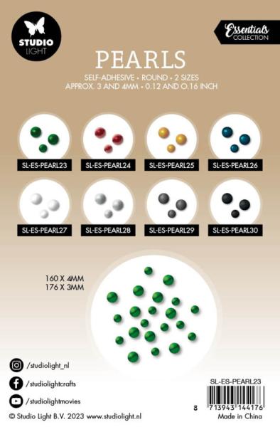 Studio Light - Self-Adhesive Pearls "Green" selbstklebende Halbperlen 