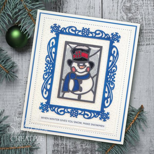 Creative Expressions - Stanzschablone "Stained Glass Snowman" Craft Dies Design by Sue Wilson