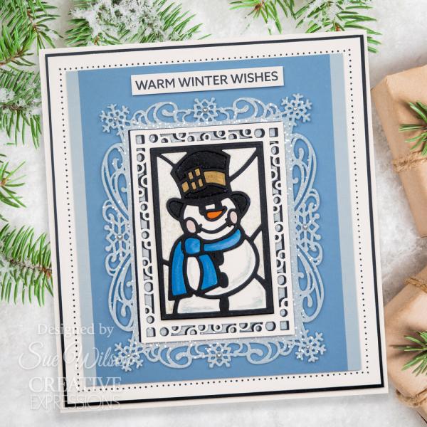 Creative Expressions - Stanzschablone "Stained Glass Snowman" Craft Dies Design by Sue Wilson