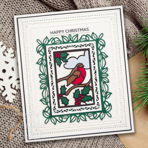 Creative Expressions - Stanzschablone "Stained Glass Christmas Songbird" Craft Dies Design by Sue Wilson