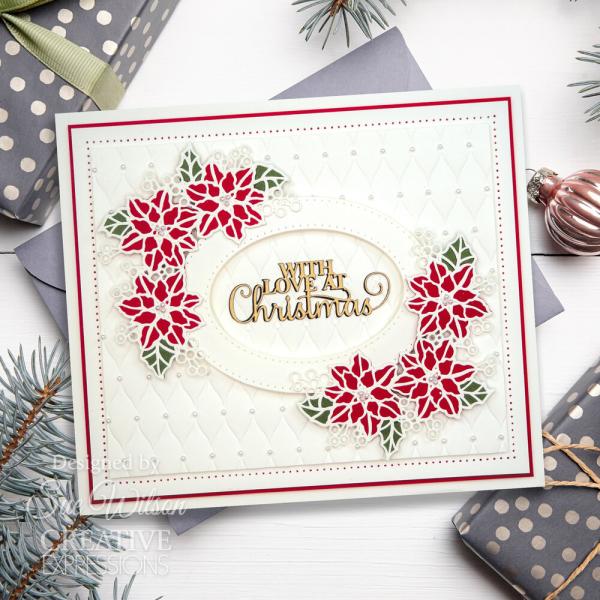 Creative Expressions - Stanzschablone "Poinsettia Corner" Craft Dies Design by Sue Wilson