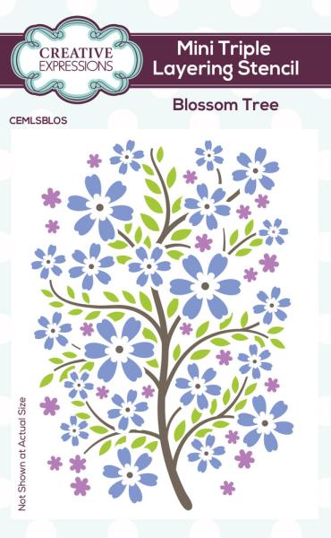 Creative Expressions - Schablone "Blossom Tree" Mini Triple Lyering Stencil 4x3 Inch