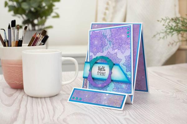 Crafters Companion - Embellishment & Stempelset "Laser Cut Frames & Stamps"