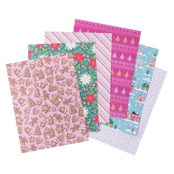 American Crafts - Designpapier "Sugarplum Wishes" Paper Pack 6x8 Inch - 36 Bogen