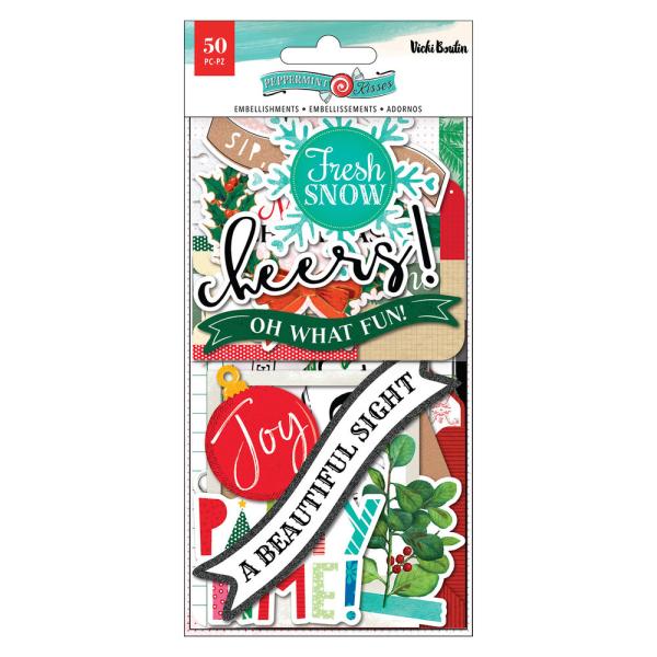 American Crafts - Stanzteile "Peppermint Kisses" Embellishments