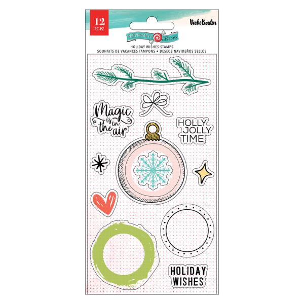 American Crafts - Stempelset "Holiday Wishes" Clear Stamps