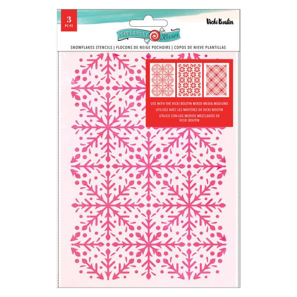 American Crafts - Schablone 12x12 Inch "Snowflakes" Stencil