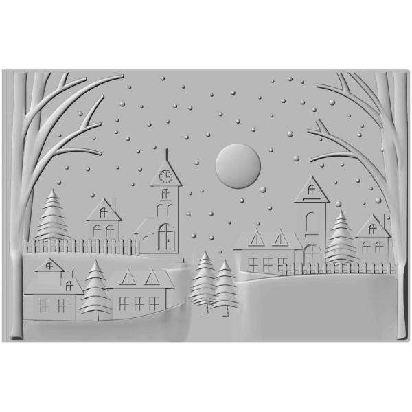 Sizzix - 3D Prägefolder "Winter Village" Embossing Folder