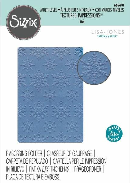 Sizzix - 3D Prägefolder "Snowflake Sparkle" Embossing Folder Design by Lisa Jones