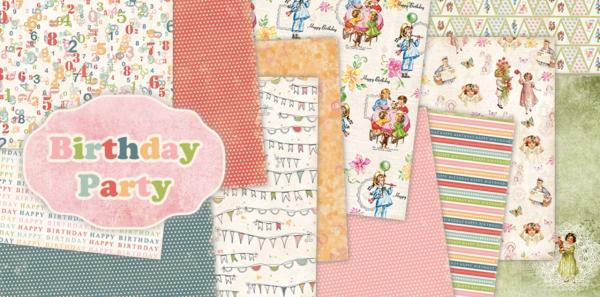 Craft & You Design - Designpapier "Birthday Party" Paper Pad 6x6 Inch - 36 Bogen