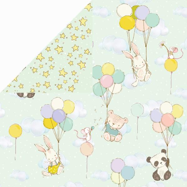 Craft & You Design - Designpapier "Hopping Bunnies" Paper Pad 12x12 Inch - 12 Bogen