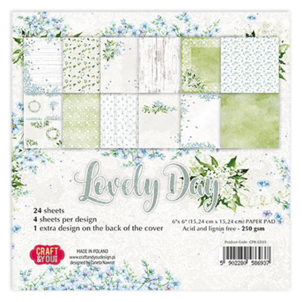 Craft & You Design - Designpapier "Lovely Day" Paper Pad 6x6 Inch - 24 Bogen