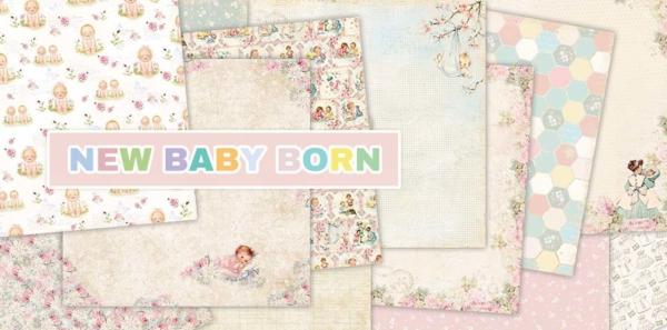 Craft & You Design - Designpapier "New Baby Born" Paper Pad 12x12 Inch - 12 Bogen