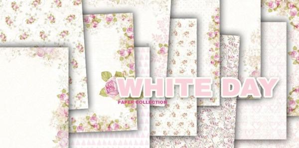 Craft & You Design - Designpapier "White Day" Paper Pad 12x12 Inch - 12 Bogen