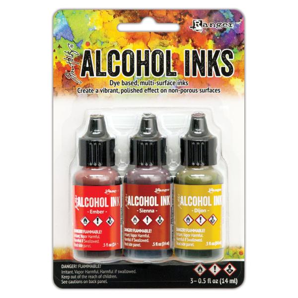 Ranger - Tim Holtz Alkoholtinte "Ember, Sienna & Dijon" Alcohol Ink 3x14ml