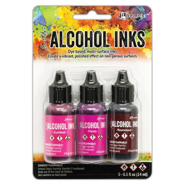 Ranger - Tim Holtz Alkoholtinte "Gumball, Fiesta & Rosewood" Alcohol Ink 3x14ml