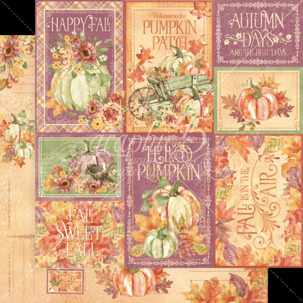 Graphic 45 - Designpapier "Hello Pumpkin" Collection Pack 8x8 Inch - 16 Bogen