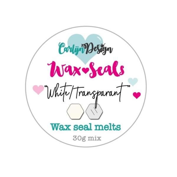 Carlijn Design - Wachsperlen "White/Transparant" Wax Seal Melts 30g