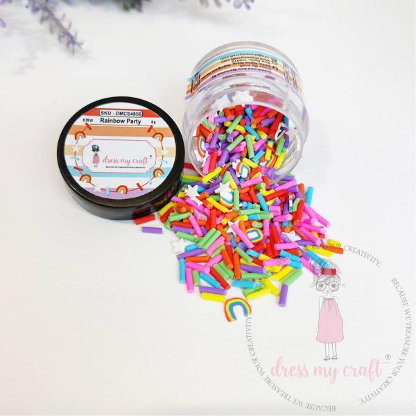 Dress My Craft - Streuteile "Rainbow Party" Shaker Slices 8g