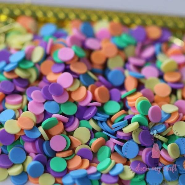 Dress My Craft - Streuteile "Rainbow Confetti" Shaker Slices 8g