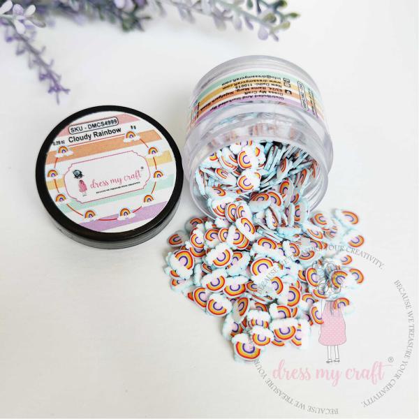 Dress My Craft - Streuteile "Cloudy Rainbow" Shaker Slices 8g