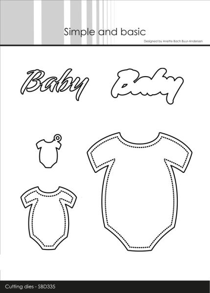 Simple and Basic - Stanzschablone 7,5x8,5 cm "Baby Onesie" Dies