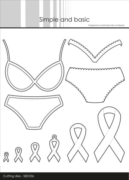 Simple and Basic - Stanzschablone 7,4x6 cm "Bikini Bra" Dies