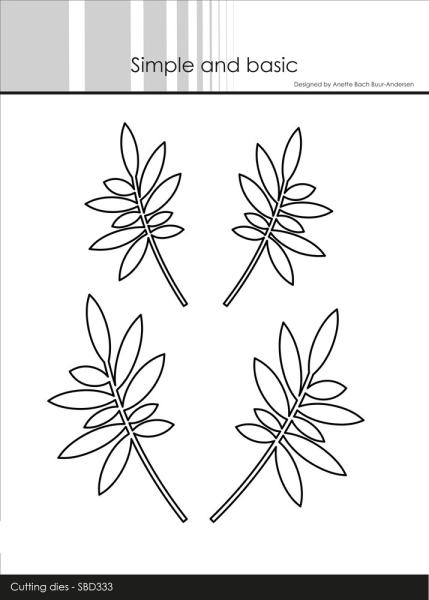 Simple and Basic - Stanzschablone 4,9x8,6 cm "Leaves Solid" Dies