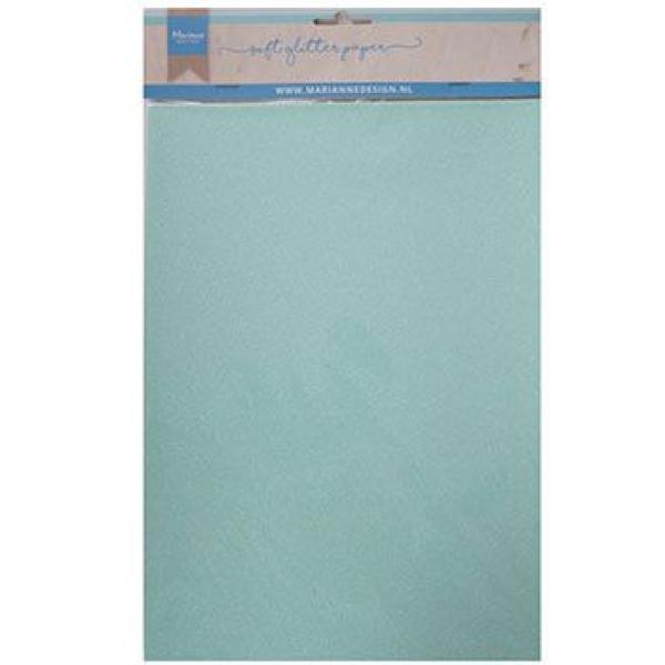 Marianne Design - Glitzerpapier "Mint" Soft Glitter Paper Sheets A4 - 5 Bogen