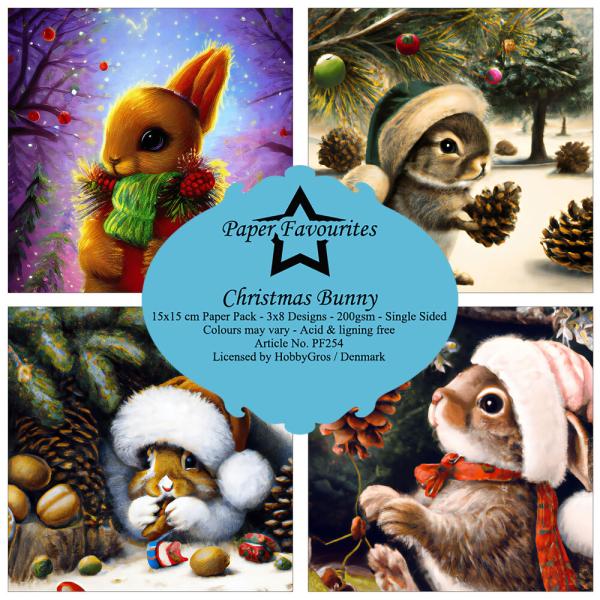 Paper Favourites - Designpapier "Christmas Bunny" Paper Pack 6x6 Inch - 24 Bogen